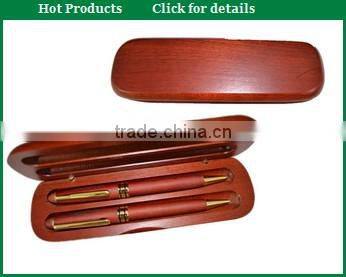 rose wood luxury woooden pen box for two pcs