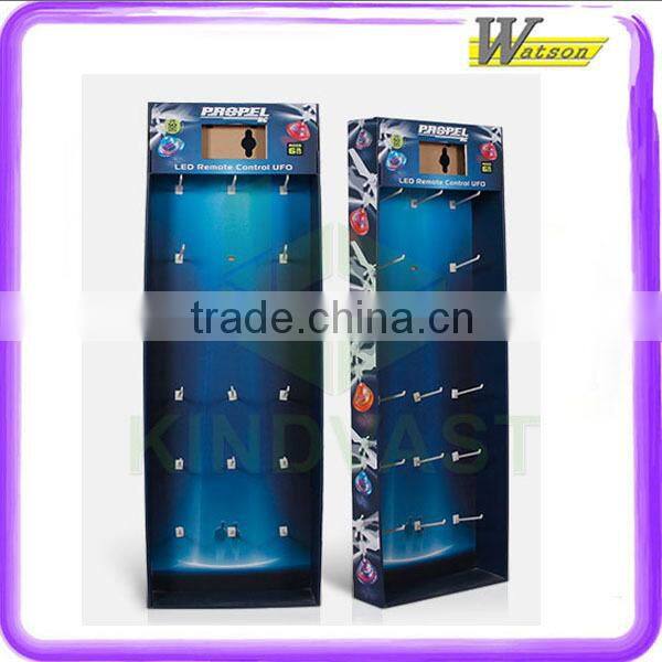 recycled Material advertising promotion corrugated paper with hook peg display stand for hair care