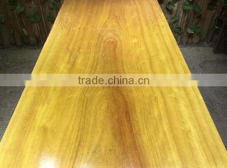2016 Hot Sales Africa Style Side Sceap Pure Yellow Rose Wood Table Top