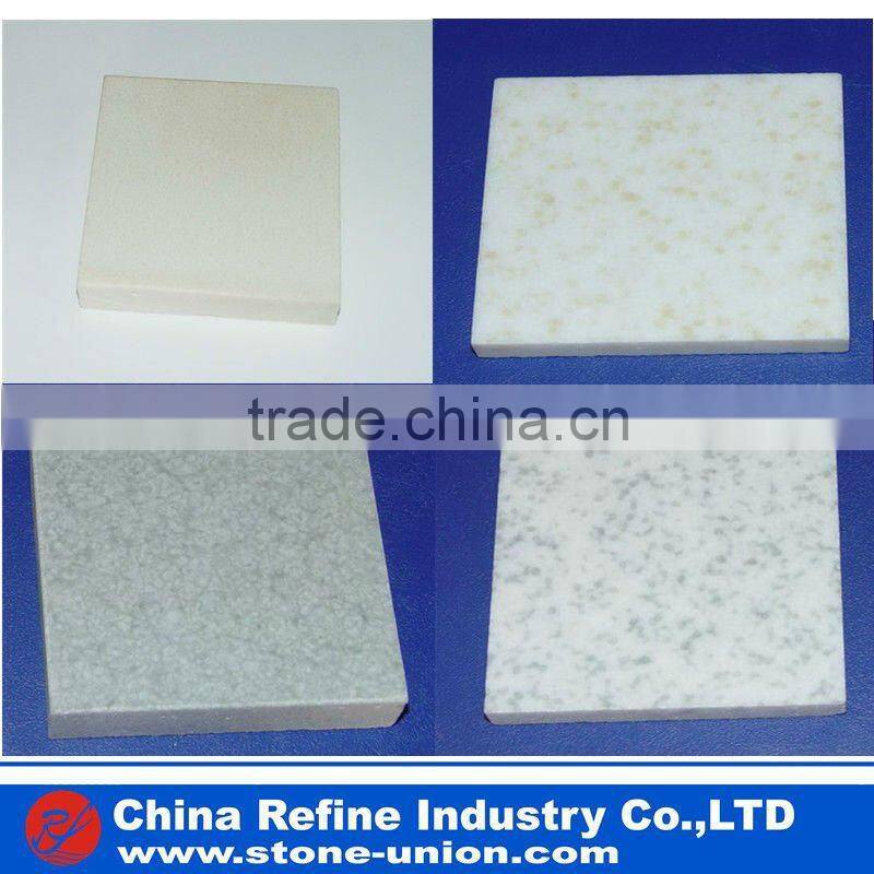 Pure white microlite man-made stone