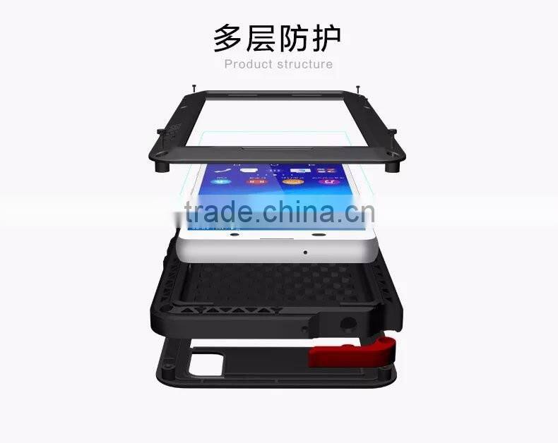 Original Love Mei Waterproof Case For Sony Xperia m5 Shockproof Metal Powerful Gorilla Glass Hybrid Phone Cover Case TB-0151