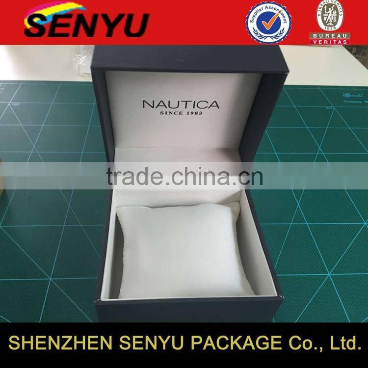 Custom Made Luxury Gift Box for Watch with Pillow Foam Insert Logo Printing