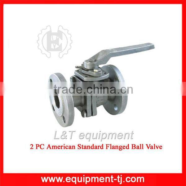 2 Pieces German/American Standard Flanged Ball Valve