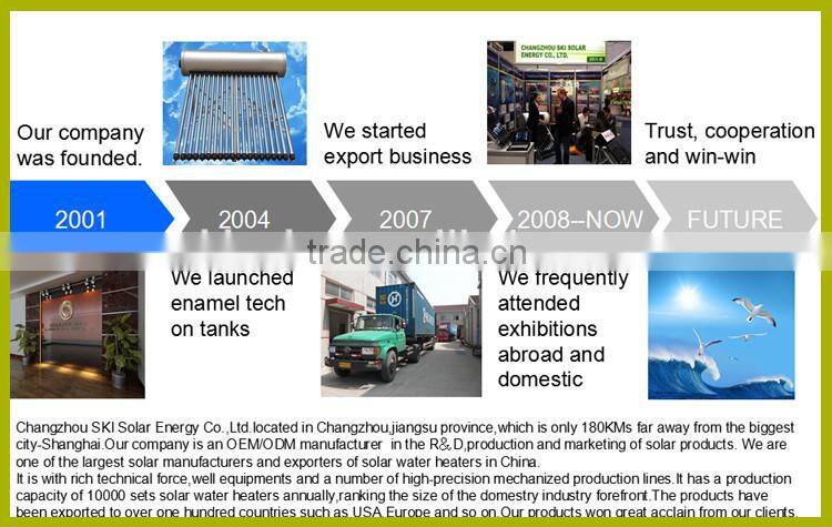 160l non-pressurized solar water heaters