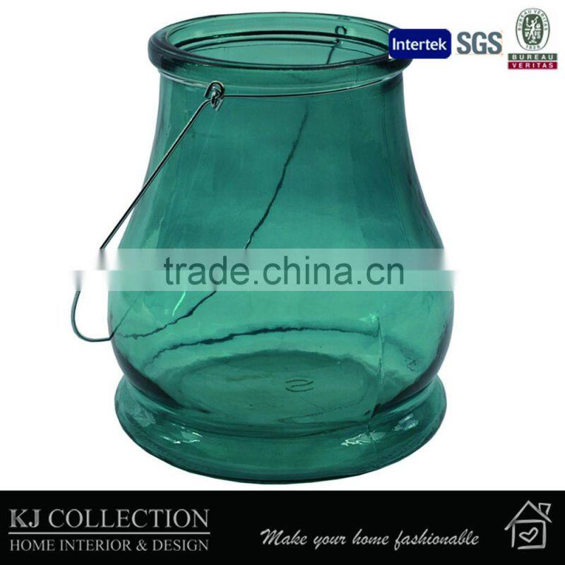 Cheap Small Colored Hanging Glass Candle Holder Lanterns