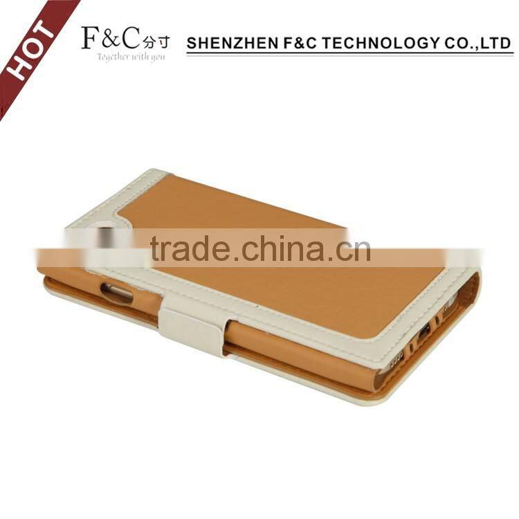 Shenzhen F&C perfect fit side-opening exquisite pu leather sleeve cover customise phone case for iphone 7