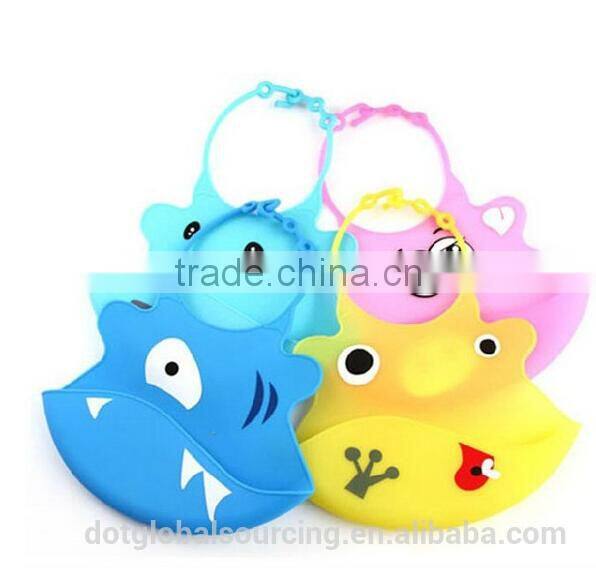 High Quality Recycle Soft Silicone Cartoon Large Infant Baby Bib