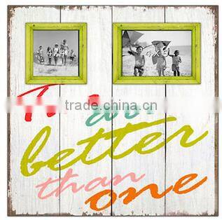 MHOME shabby chic wooden wall hanging photo frame with saying