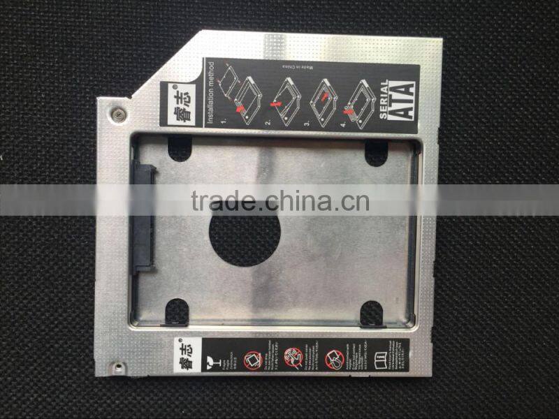 Universal Laptop 2nd HDD Caddy 9.5mm/12.7mm CD/DVD-ROM Optical Bay SATA to SATA HD Hard Drive Caddy