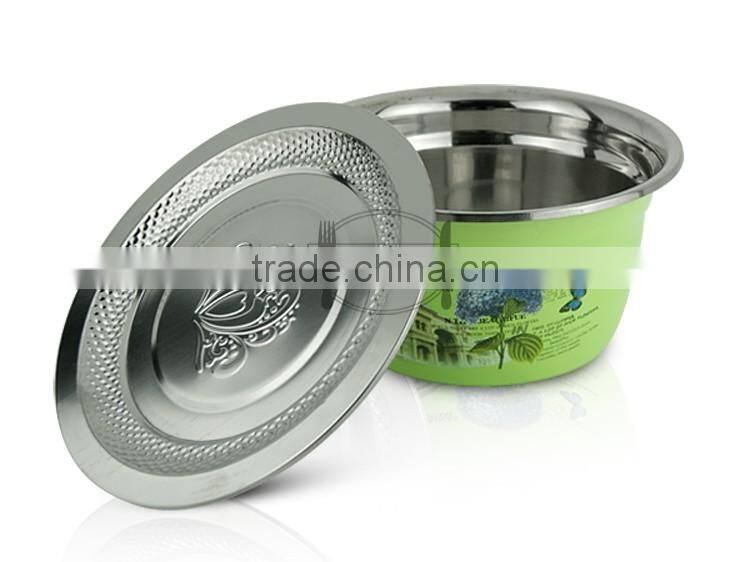 stainless steel oil bowl wi th steel lid