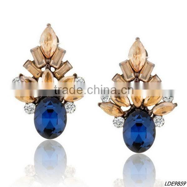 Elegant round with stick sample bar silver earrings