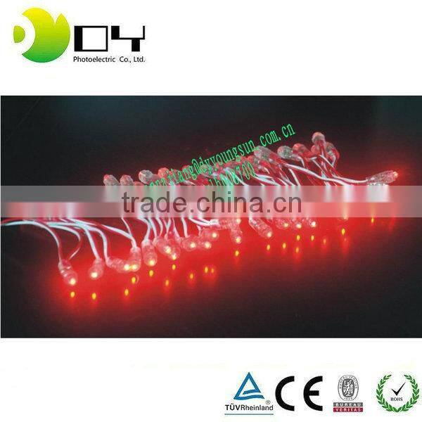 CE ROHS Approved IP66 50000H Lifespan 9mm Single Color LED Pixel String Light