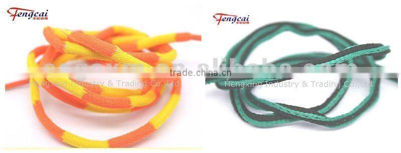 4mm quadrilateral black orange shoelaces