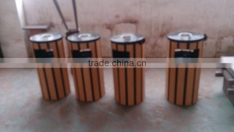 Garbage can stand with wpc decking/customized wpc dustbin/uv-resistant wpc dustbin