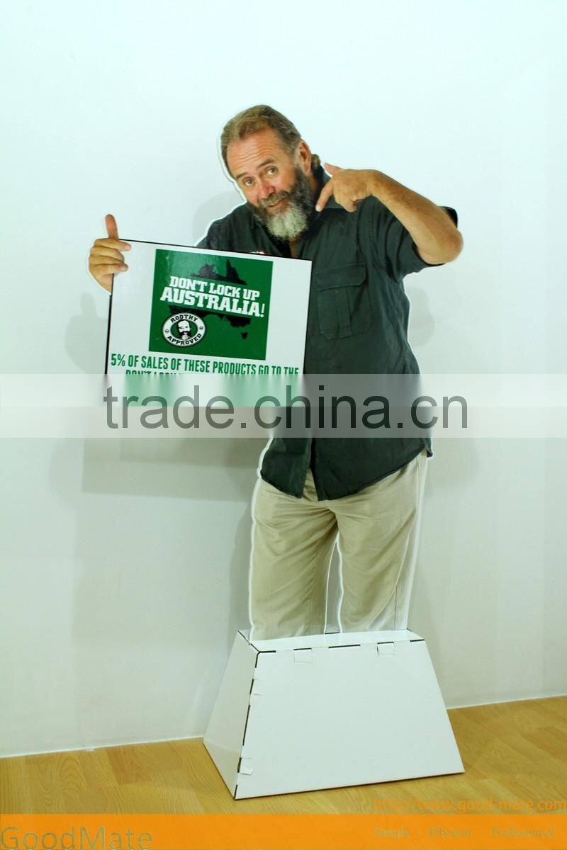 Advertising promotional cardboard tri fold display boards