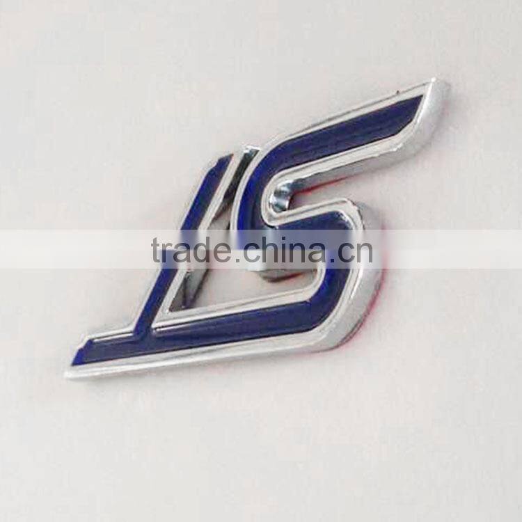 custom made good quality zinc alloy 3D metal chrome logo badge car emblem for ford
