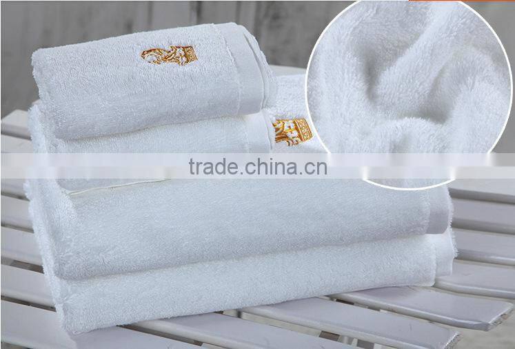 terry 100% cotton hotel towels face towels with embriodery logo