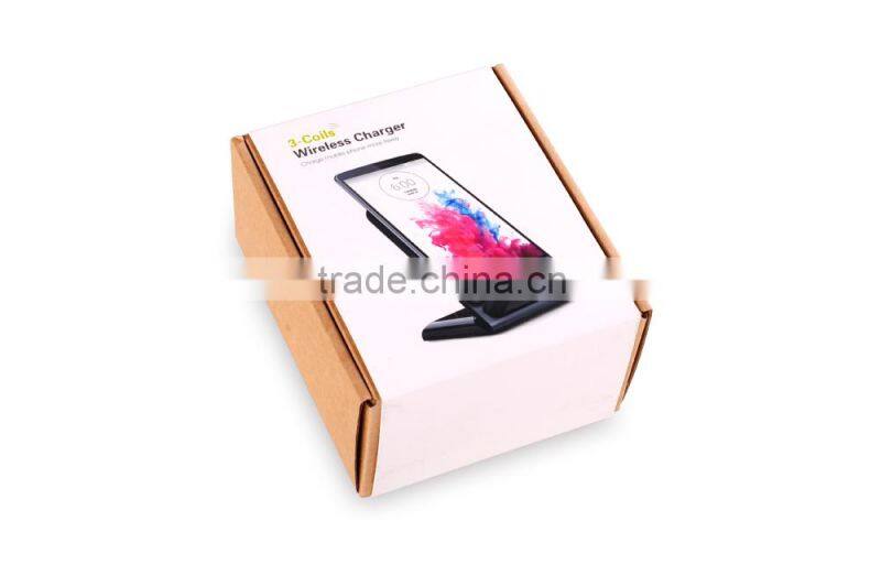 stand design desktop qi wireless charger plate made in china