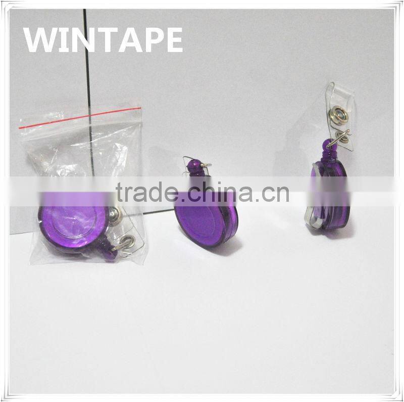ABS case logo mini swivel badge reel with alligator clip with OEM serive from our factory