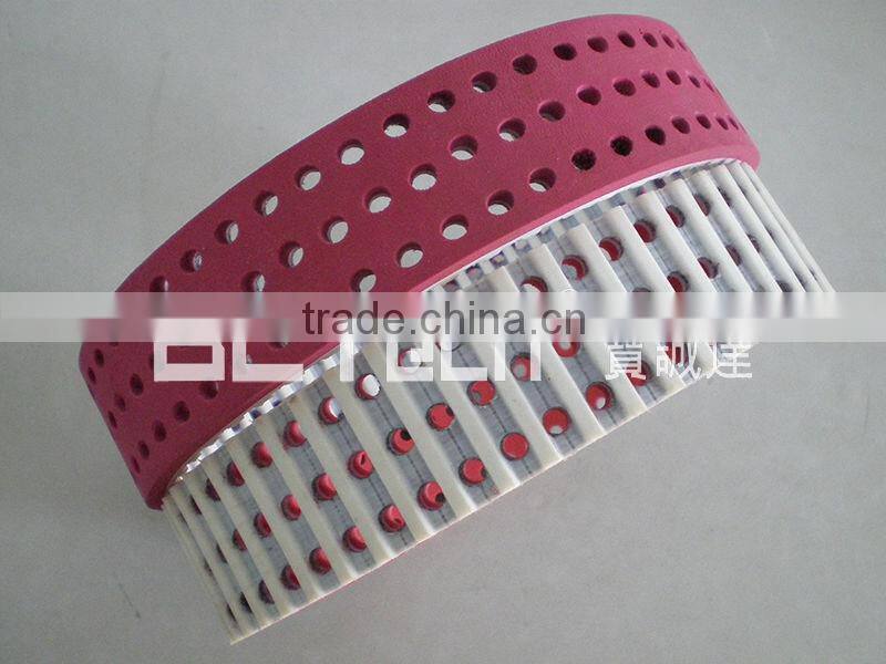 PU Timing belt in differernt color rubber & holes