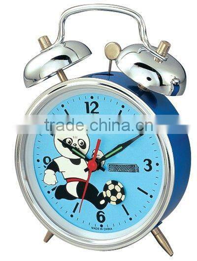 4 inch metal case mechanical alarm clock movement, desktop clock mechanism, bedside clock
