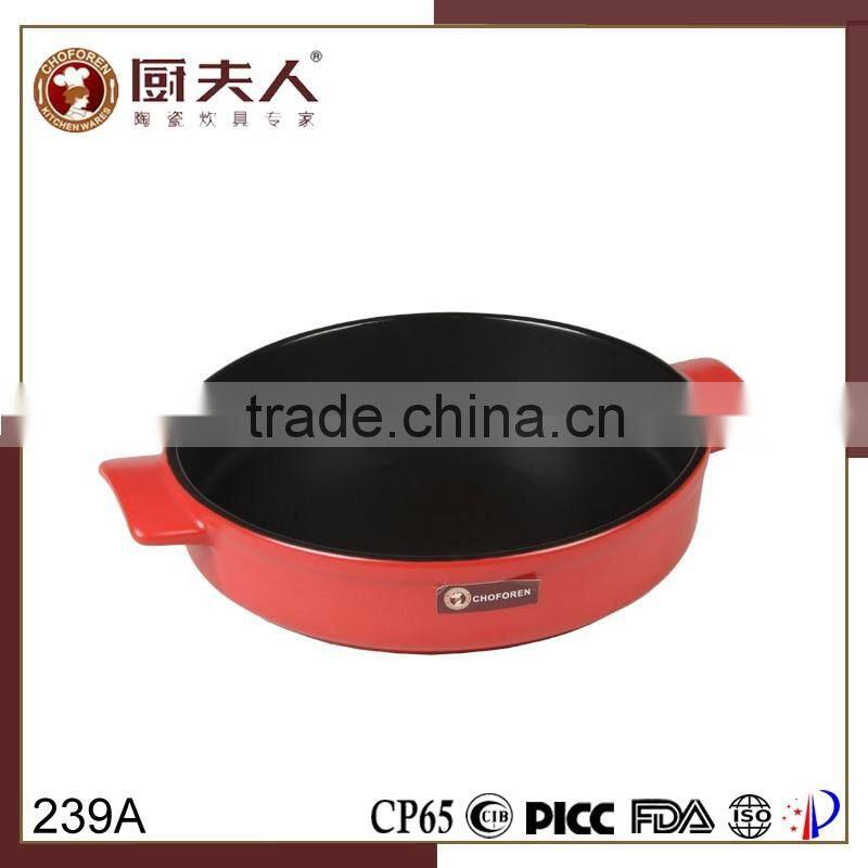 HEAT RESISTANCE CERAMIC ROUND BAKING PLATE