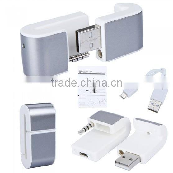 Black Wireless PowerPoint Presenter Remote Control with Air Mouse for Iphones