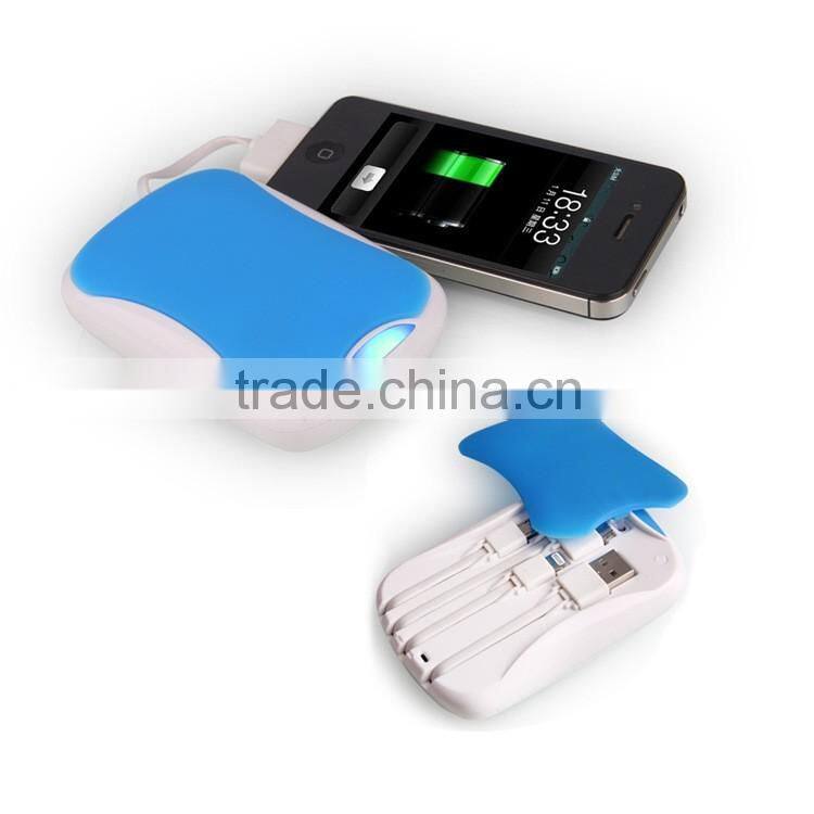 4500mAh/5000mAh 4 in 1 Universal Portable Power Bank For iphone 4/iphone 5/Samsung Charger USB Charger