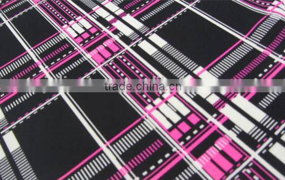 rose red black square Spandex print nylon oversleeve fabric legging