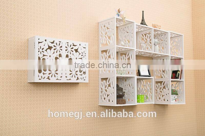 Cheap sets 3 wood Bookcase Wall shelf Unit shelf cabinet