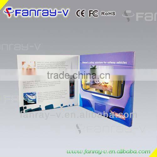 2014 Latest 2.8" TFT lcd video promotion brochure cards, 2.8" video greeting card