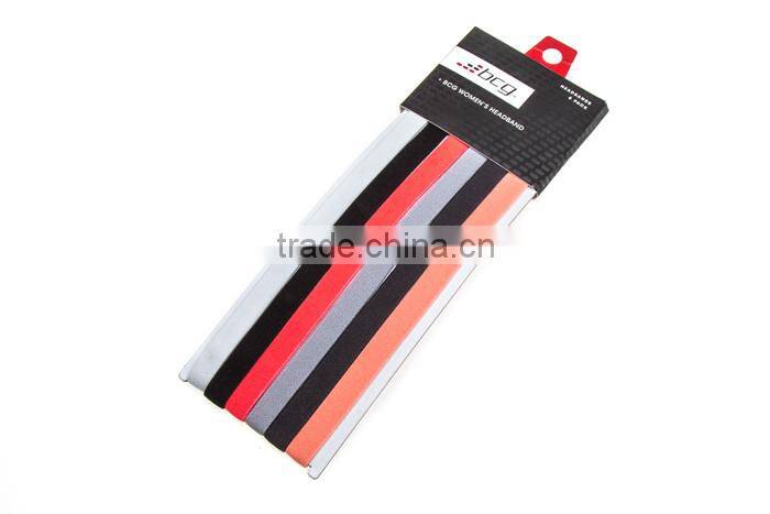 Polyester Woven Logo Yarn Sports Elastic Girls Hair Band