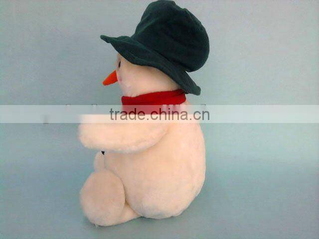 Stuffed plush snowman with hat toys for kids