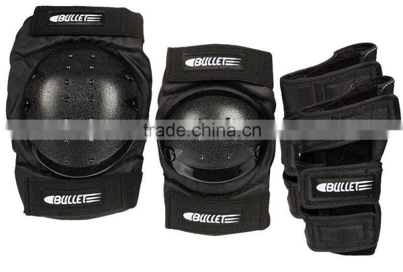 Bullet Skateboard Protection Set Knee Pads And Elbow Pads And Wrist Guards Adult Black Soccer Knee Guard