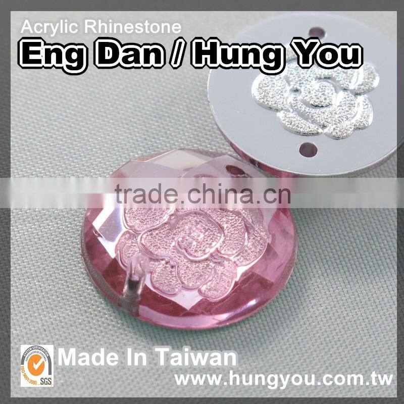Oval Shaped Semi-Precious Stone With Spray For Bag