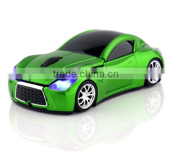 mini wireless car mouse with blue headlight