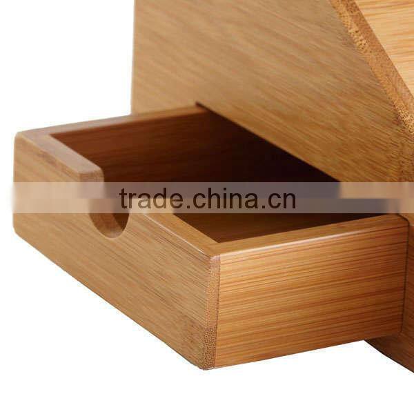 Bamboo made stationary tablet stands and holders