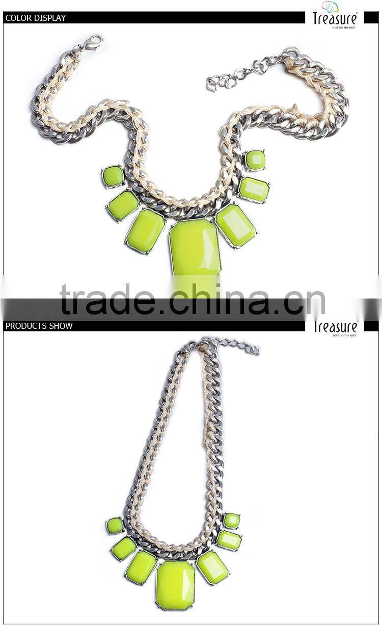 Best price jewelry fashion resin pendant chain choker necklace pendant jewelry wholesale in china