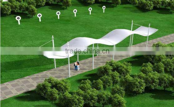 Tent Tensile Membrane Structure canopy applicatin for parking landscape PTFE ETFE