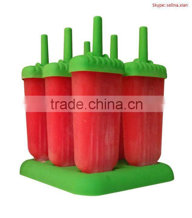 Groovy Ice Pop Molds, Spring Green - Set of 6