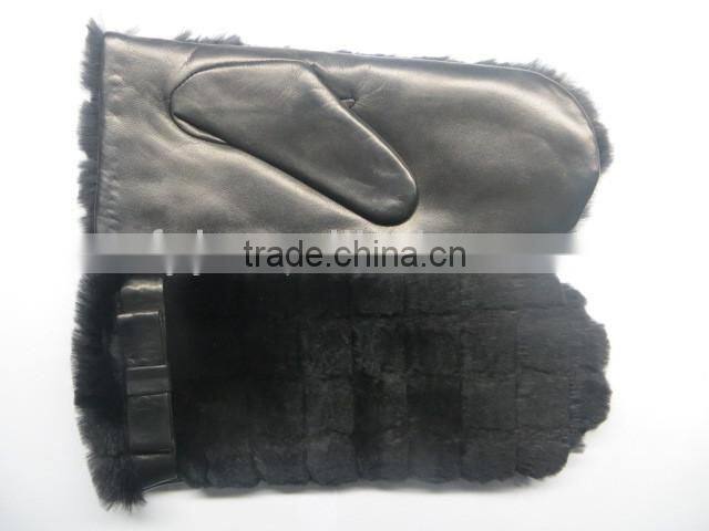 Winter Fashion gloves sheepskin fur leather mittens