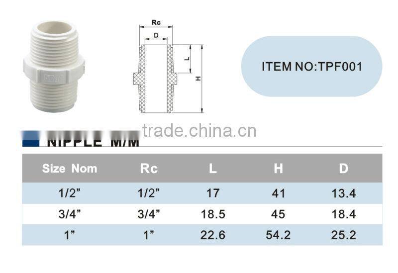 Best Quality ERA PVC BS Threaded Nipple