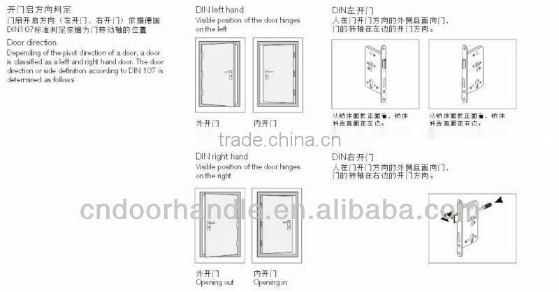 High security standard body lock for PVC door sliding door