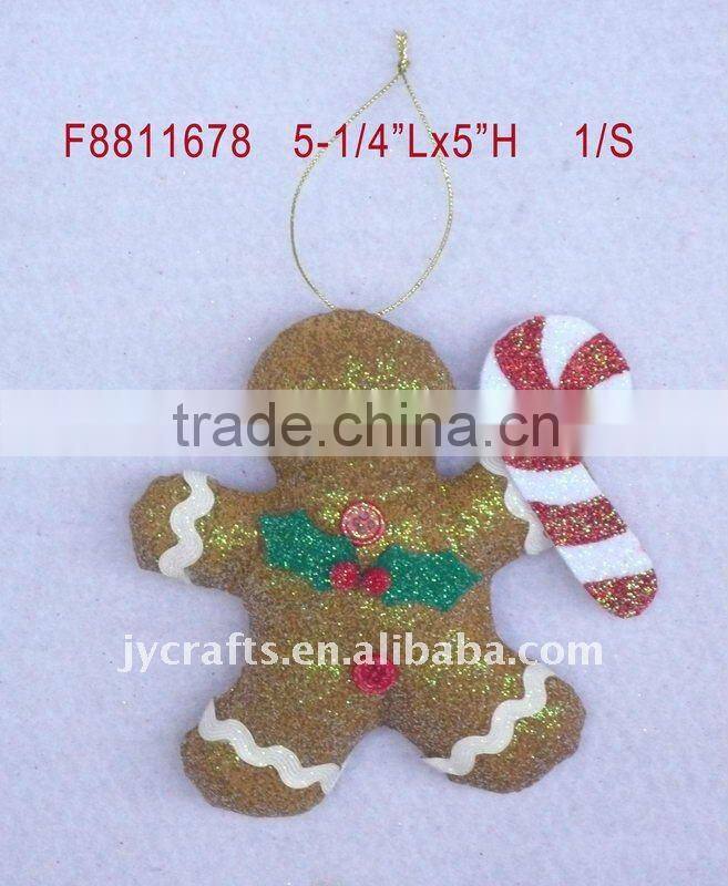 Christmas felt gingerbread man ornament