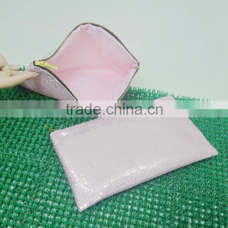 2016 China wholesale cosmetic bag shining beads makeup bag lady nice bag
