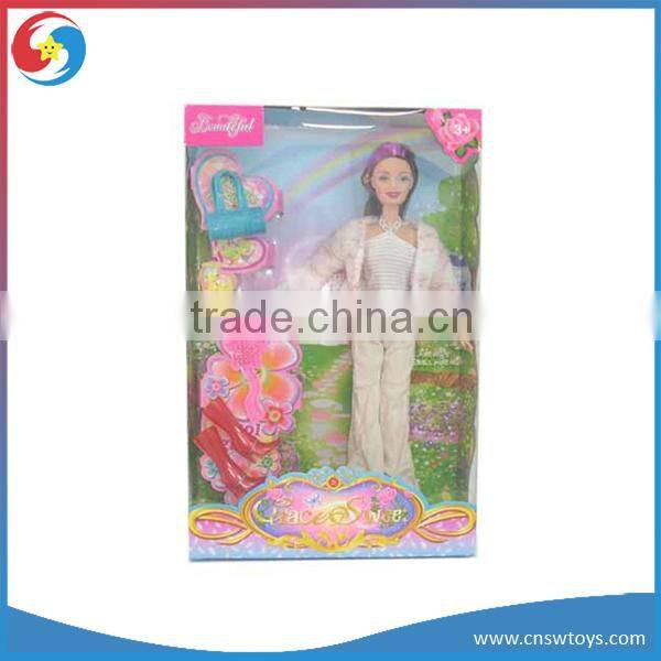 WW3608503 11.5 Inch Pink Color Cute Girl Doll