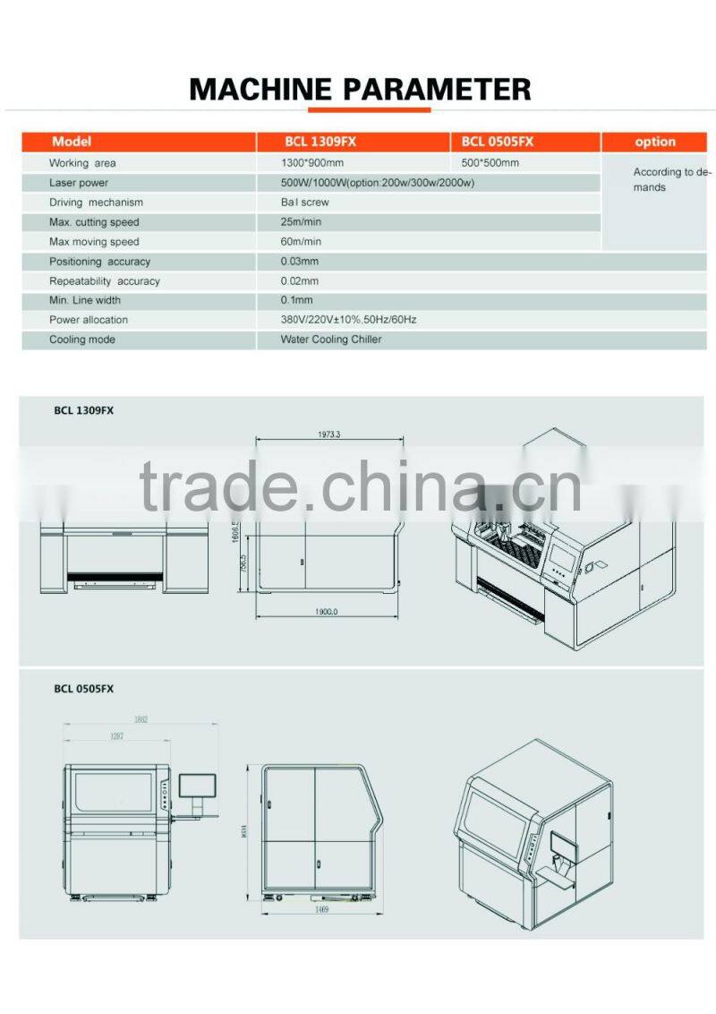 mini cnc laser metal cutting machines