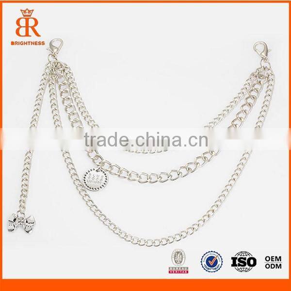 Cheap necklace chains decorative handbag chain thin belly chain