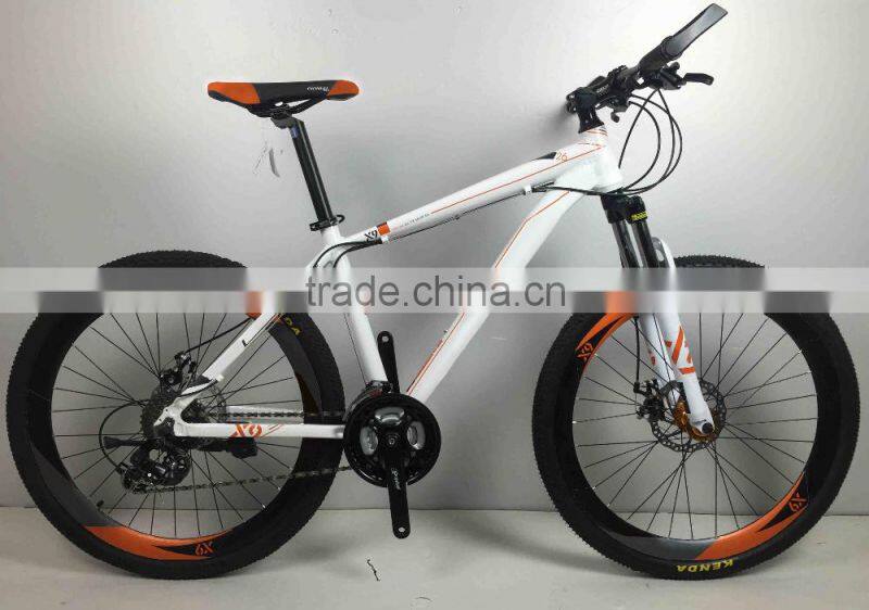 26'' 24 speed aluminum mountain bike frame full suspension mtb