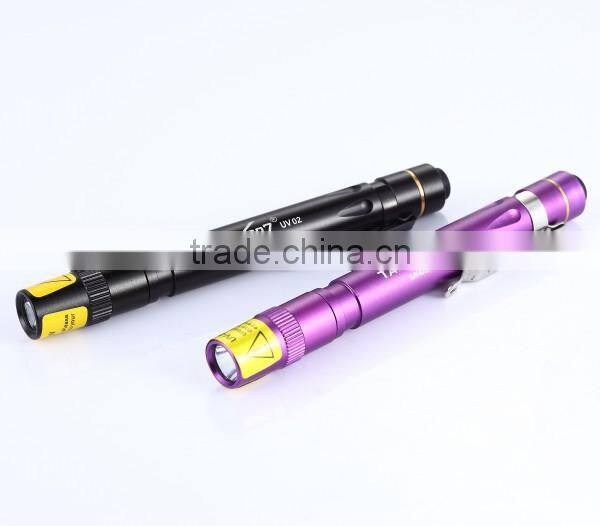 Accurate 365nm/1w with 2*AAA battery for Antique/Fluorescent/leak/cash/Mark inspection and curing UV lamps